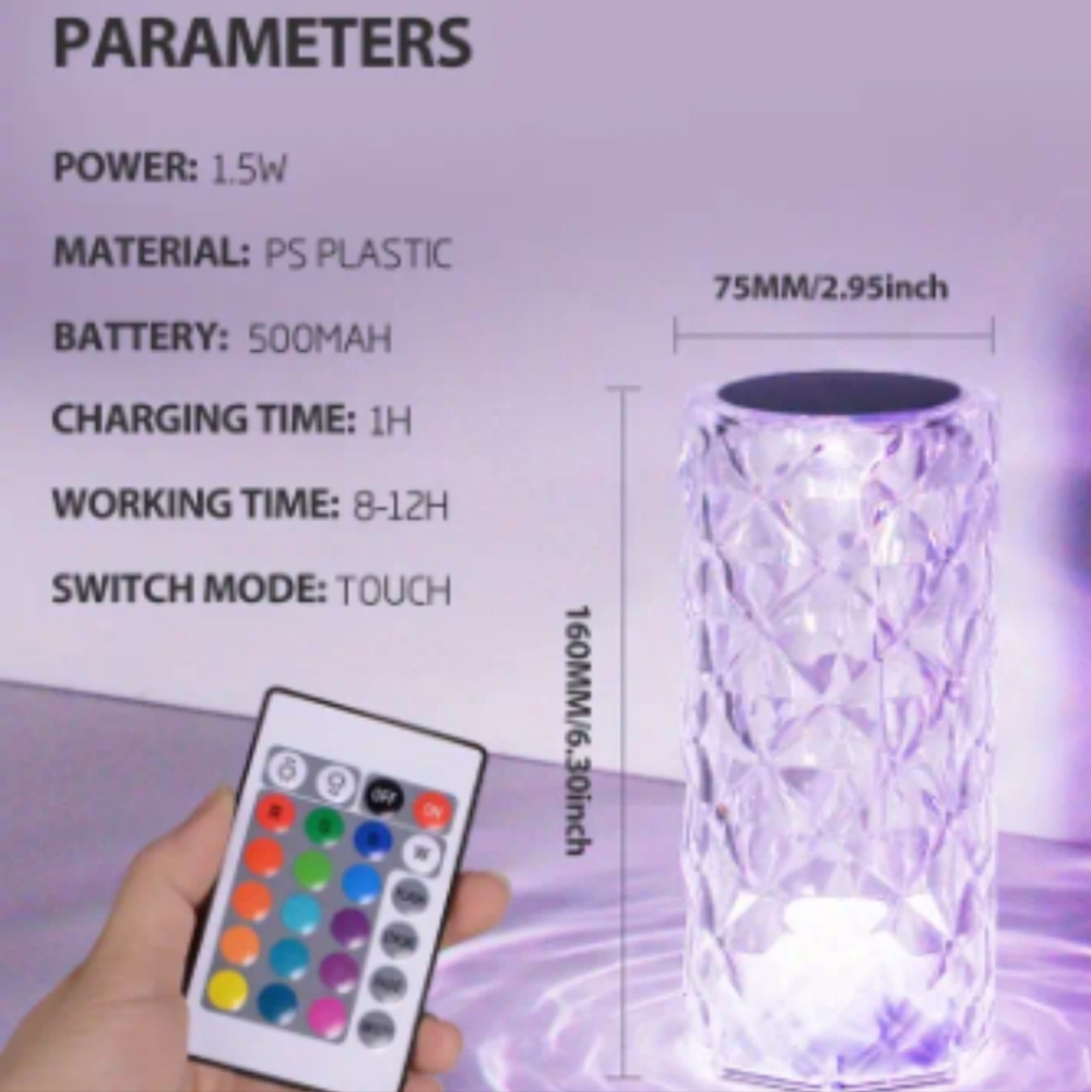 Touch Control 16 Colorful Table Lamp, Colorful Desktop Decorative Lamp